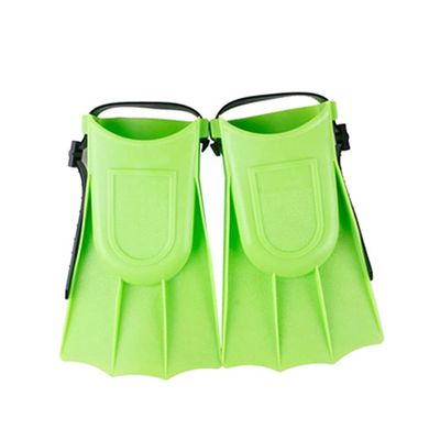 1 Pair Toddler Learn Swimming Kid Children Soft Adjustable Fins Flippers Swim Pool Beach Swimming Accessories (Color : Yellow) (Green )