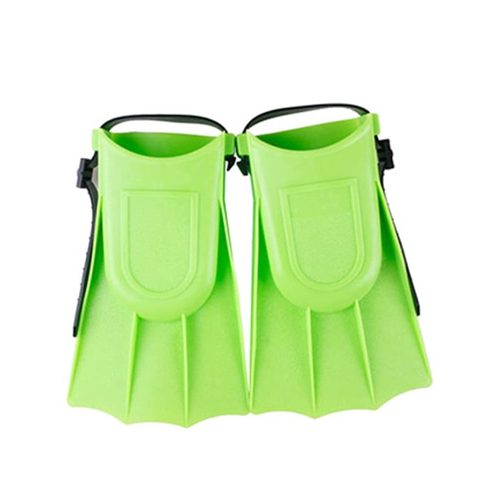 1 Pair Toddler Learn Swimming Kid Children Soft Adjustable Fins Flippers Swim Pool Beach Swimming Accessories (Color : Yellow) (Green )