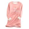 SMIDOW Womens Sherpa Fleece Lined Sweater Shirt Casual Warm Winter Fuzzy Pullover Sweatshirt Soft Loungewear Underwear Sweater for Women 2023 Trendy Pink M view 1