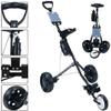 3 Wheel Golf Cart One Second to Open and Close, Collapsible Golf Caddy, Lightweight Golf Cart with Scorecard view 1