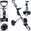 3 Wheel Golf Cart One Second to Open and Close, Collapsible Golf Caddy, Lightweight Golf Cart with Scorecard view 2