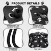 HOLYLUCK Drawstring Backpack Bag Sport Gym Sackpack (Black background white Dog Paw Prin) view 4