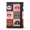 Set of Funny Pig Faces Trifold Wallet for Men Women Portable Slim Purse Zip Closure Pocket Wallet view 1