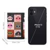 Set of Funny Pig Faces Trifold Wallet for Men Women Portable Slim Purse Zip Closure Pocket Wallet view 2