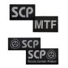 Reflective SCP MTF Patch,Special Containment Procedures Foundation Logo 3D,Embroidered Tactical Morale Military Patches Hook and Loop (4PCS C) view 1