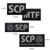 Reflective SCP MTF Patch,Special Containment Procedures Foundation Logo 3D,Embroidered Tactical Morale Military Patches Hook and Loop (4PCS C) view 2