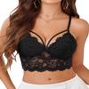Avidlove Lace Bralette for Women Lingerie Spaghetti Adjustable Strap Tank Camisole Crop Top (Black, X-Large) view 1
