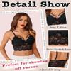 Avidlove Lace Bralette for Women Lingerie Spaghetti Adjustable Strap Tank Camisole Crop Top (Black, X-Large) view 3
