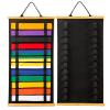 Winartton 12Belts Karate Belt Display Rack with Bamboo Frame, Felt Taekwondo Belt Display, Martial Art Belt Display Holder for Martial Art Learner, Not Easily Deformed Surprise Choice (Stud Included) view 1