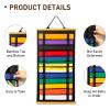 Winartton 12Belts Karate Belt Display Rack with Bamboo Frame, Felt Taekwondo Belt Display, Martial Art Belt Display Holder for Martial Art Learner, Not Easily Deformed Surprise Choice (Stud Included) view 3