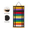 Winartton 12Belts Karate Belt Display Rack with Bamboo Frame, Felt Taekwondo Belt Display, Martial Art Belt Display Holder for Martial Art Learner, Not Easily Deformed Surprise Choice (Stud Included) view 4