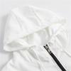 SWJGLITTR Men's Running Hoodie Jacket Color Block Zip Up Workout Outwear Lightweight Breathable Casual Pocket Hood Coat (3X-Large,White) view 3