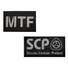 Reflective SCP MTF Patch,Special Containment Procedures Foundation Logo 3D,Embroidered Tactical Morale Military Patches Hook and Loop (2PCS B) view 1