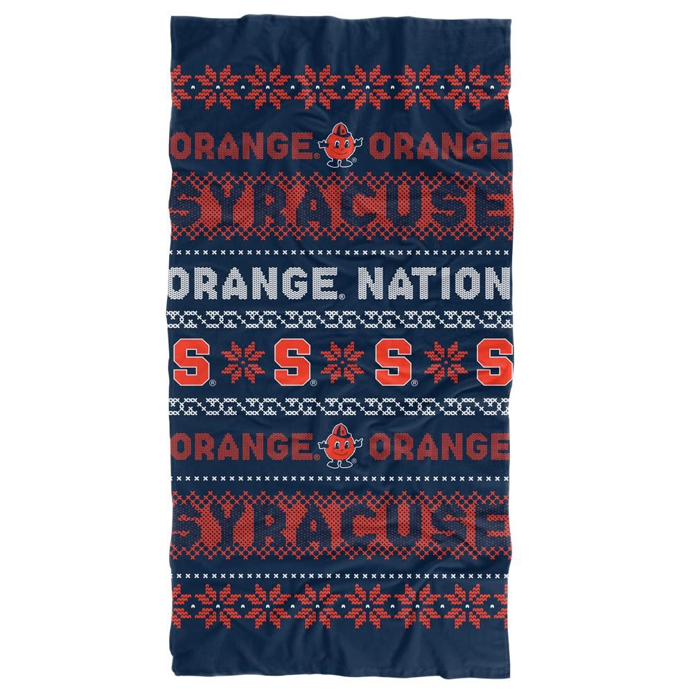 LOGOVISION Syracuse University, 30"x60" Ugly Christmas Towel Beach Towel