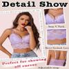 Avidlove Womens Camisoles with Lace Bustier Lingerie Fitness Casual Basic Crop Tops (Violet, Small) view 3