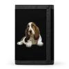 Basset Hound Trifold Wallet for Men Women Portable Slim Purse Zip Closure Pocket Wallet