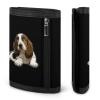 Basset Hound Trifold Wallet for Men Women Portable Slim Purse Zip Closure Pocket Wallet view 3