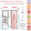 Sunnychicc 4 Pcs Graduation School Counselor Must Have Gifts Include 20oz Stainless Steel Tumbler Appreciation Makeup Bag Journal Pen Thank You Gift for Educator Teacher(Rose Gold) view 3