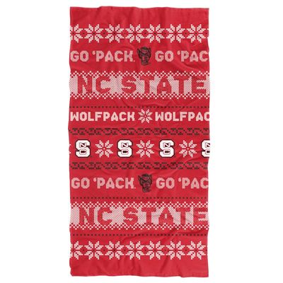 LOGOVISION North Carolina State University, 30"x60" Ugly Christmas Towel Beach Towel