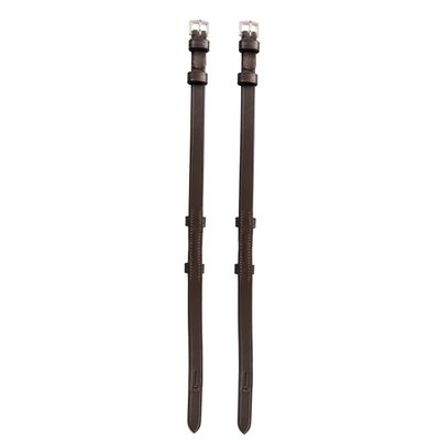 ExionPro Exion Replacement Cheek Pieces for Horse English Bridle | Hook Fastening | 4/8" (13mm) Leather | Matching Stitching | Vegetable-Tanned Leather | Durable Stainless Steel Buckles