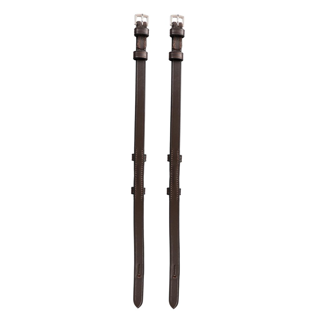 ExionPro Exion Replacement Cheek Pieces for Horse English Bridle | Hook Fastening | 4/8" (13mm) Leather | Matching Stitching | Vegetable-Tanned Leather | Durable Stainless Steel Buckles
