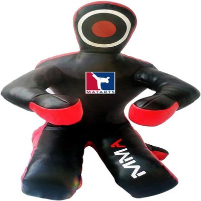 MMA Leather Grappling Punching Dummy for Kids and Adults in Sitting Position - Combat Sports BJJ Jiu Jitsu Judo Karate Taekwondo Wrestling Buddies and Boxing Dummies - UNFILLED (59")