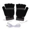 Pilipane Heated Gloves for Men Wome, USB Heated Knitting Gloves, Outdoor Indoor Hand Warmer Glove Liners Full and Half Fingers Design for Winter Comfort view 1