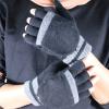 Pilipane Heated Gloves for Men Wome, USB Heated Knitting Gloves, Outdoor Indoor Hand Warmer Glove Liners Full and Half Fingers Design for Winter Comfort view 3