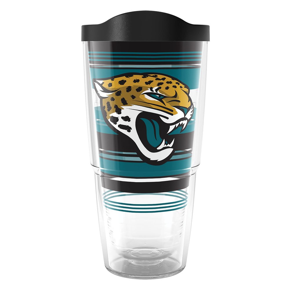 Tervis NFL Jacksonville Jaguars - Hype Stripes Made in USA Double Walled Insulated Tumbler Travel Cup Keeps Drinks Cold & Hot, 24oz, Classic