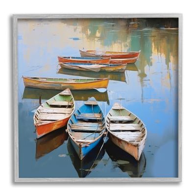 Stupell Industries Canoe Reflections in Lake Framed Giclee Art by Irena Orlov