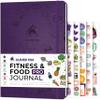 Clever Fox Fitness & Food Journal PRO  Daily Workout & Meal Planner for Women & Men  Exercise & Weight Loss Diary Notebook, 7.3x10.4 (Purple) view 1