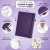 Clever Fox Fitness & Food Journal PRO  Daily Workout & Meal Planner for Women & Men  Exercise & Weight Loss Diary Notebook, 7.3x10.4 (Purple) view 2