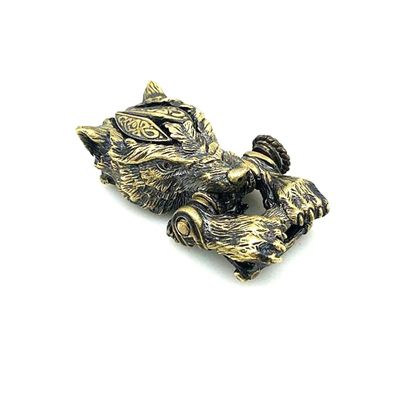 MOLOGO Multifunction Buckle Brass Wolf Head for Bracelet EDC Outdoor Tool DIY Weaving Paracord Accessories