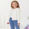 GRACE KARIN Ivory Cardigan for Girls Long Sleeve Cable Knit Sweaters Little Kids Button Front Cropped Sweater Size 7 view 4