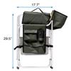 1-Piece Padded Folding Outdoor Chair with Side Table and Storage Pockets,Lightweight Oversized Directors Chair for Indoor, Outdoor Camping, Picnics and Fishing,Green view 2