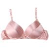 100% Mulberry Silk Bra Thin Ultra Soft Cup Bra Women's Wireless Everyday Bralette Full Coverage Breathable Lingerie Top (Color : Pink, Size : 85/38AB) view 1