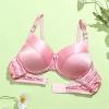 100% Mulberry Silk Bra Thin Ultra Soft Cup Bra Women's Wireless Everyday Bralette Full Coverage Breathable Lingerie Top (Color : Pink, Size : 85/38AB) view 2