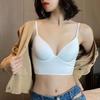 XWSM Low Back Bra Sexy Backless Push Up Bra Lingerie Spaghetti Straps Wireless Bralette For Women Wedding Evening Dresses (Color : White, Size : 38/85ABC) view 2