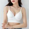 XWSM Low Back Bra Sexy Backless Push Up Bra Lingerie Spaghetti Straps Wireless Bralette For Women Wedding Evening Dresses (Color : White, Size : 38/85ABC) view 3