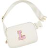 Uygafly Valentines Day Birthday Gift for Kids Teen Girls - Birthday Gifts for Girl,Personalized Fanny Pack Crossbody Bag Gifts for Women Teacher Preppy - Gift for 5-10 Year Old Girls - Cream,L view 1