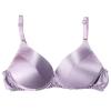 100% Mulberry Silk Bra Thin Ultra Soft Cup Bra Women's Wireless Everyday Bralette Full Coverage Breathable Lingerie Top (Color : Purple, Size : 75/34AB) view 1