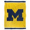 University of Michigan Blanket, 60"x80" Logo Dots Silky Touch Super Soft Throw Blanket view 2