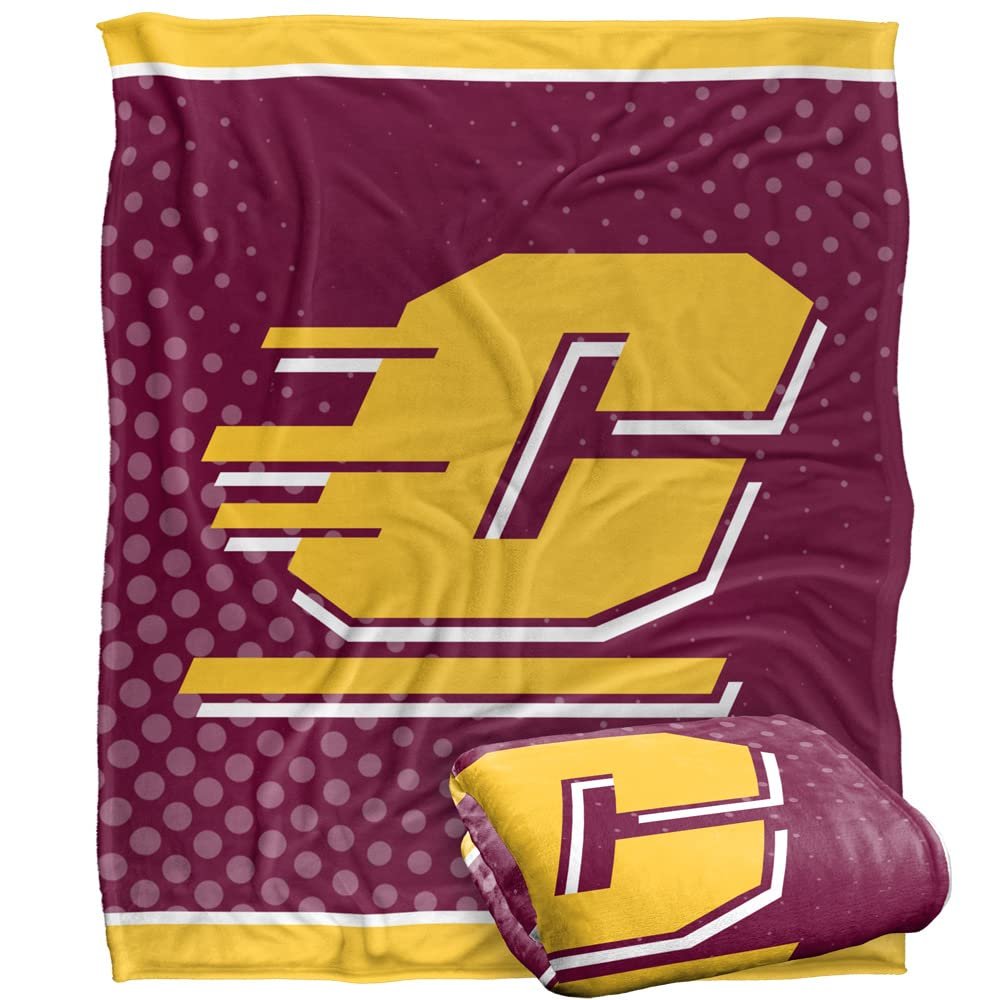 Central Michigan University Blanket, 60"x80" Logo Dots Silky Touch Super Soft Throw Blanket
