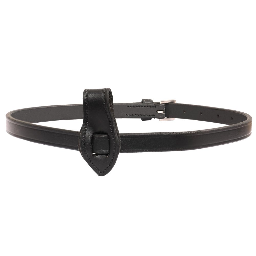 Exion Horse Flash Strap for English Bridle Genuine Vegetable Tanned Leather Noseband Attachment Replacement Flash Attachment for Jumping & Schooling Black, Brown Pony, Cob, Horse, Warmblood
