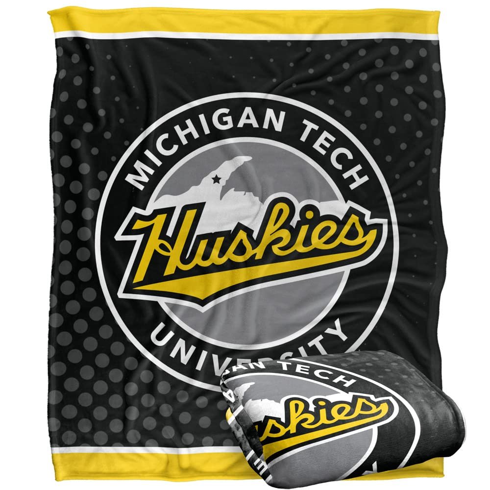 Michigan Tech University Blanket, 60"x80" Logo Dots Silky Touch Super Soft Throw Blanket