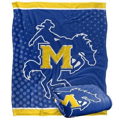 Mcneese State University Blanket, 60"x80" Logo Dots Silky Touch Super Soft Throw Blanket