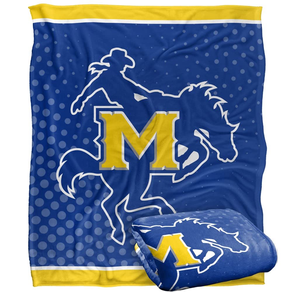 Mcneese State University Blanket, 60"x80" Logo Dots Silky Touch Super Soft Throw Blanket