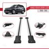 apline Compatible with Dacia Dokker (K67) 2012-2024 Fly Model Car Roof Rack Cross Bar Grey Aluminium 3 Bars view 3