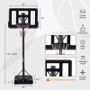 Teenagers Portable Basketball Hoop Height Adjustable Basketball Hoop Stand 7.5ft - 10ft with 44 Inch Backboard and Wheels for Adults Teens view 3