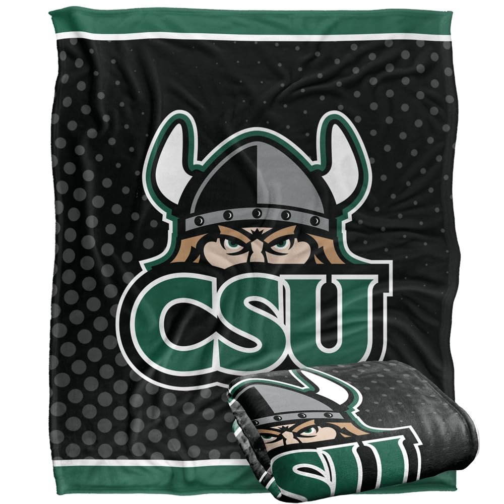 Cleveland State University Blanket, 60"x80" Logo Dots Silky Touch Super Soft Throw Blanket